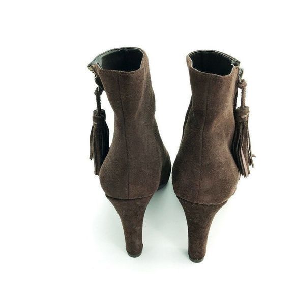Anne Klein iflex Caroline Womens Size 8.5 Brown Suede Ankle Tassel Zip Booties‎ - Picture 4 of 10